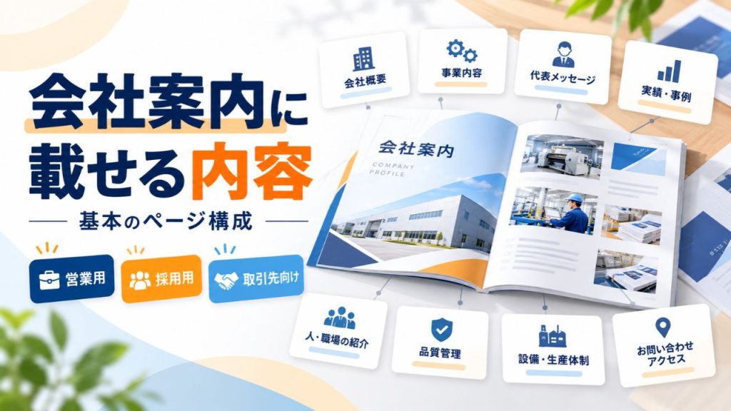 会社案内 作り方 内容 構成