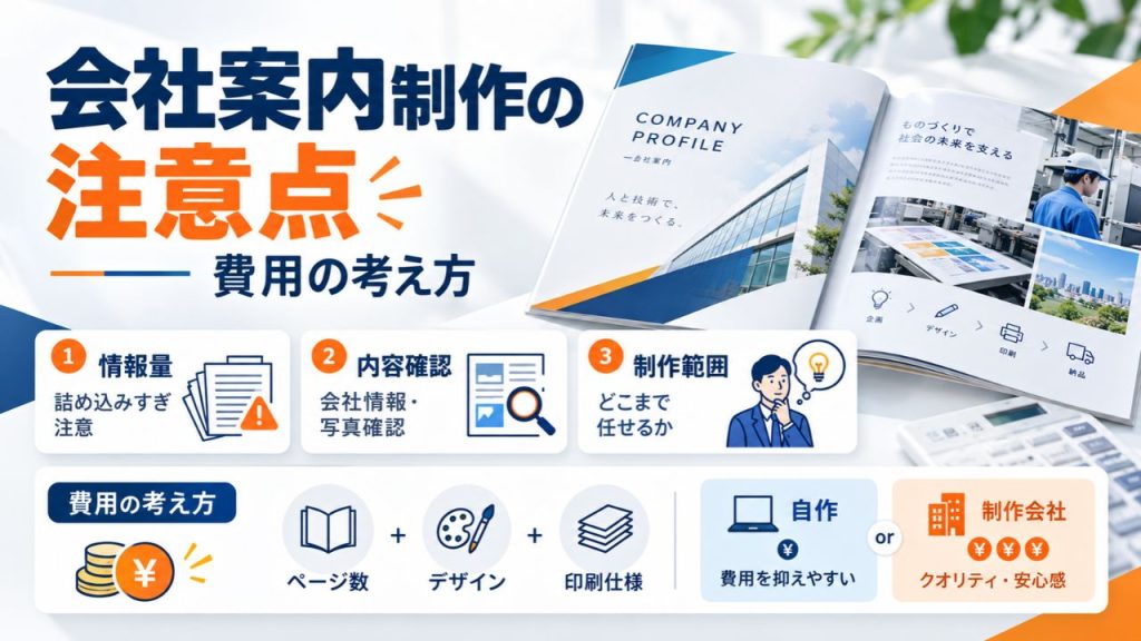 会社案内 作り方 注意点 費用